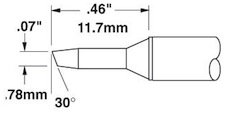 Solder Tip, Smart Heat PowerTips, STTC-505Metcal  